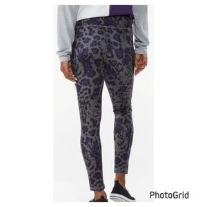 🐆 Live Well Active Cheetah Leopard Leggings Purple Gray Pockets Size 26/28 4x